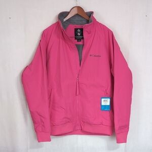 Columbia Men's Castle Pines EXS Bright Pink Fleece Lined Full Zip Jacket SIze Lg